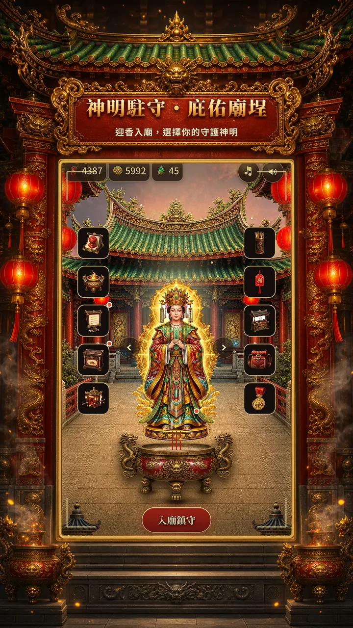 媽祖駐守的廟埕主畫面